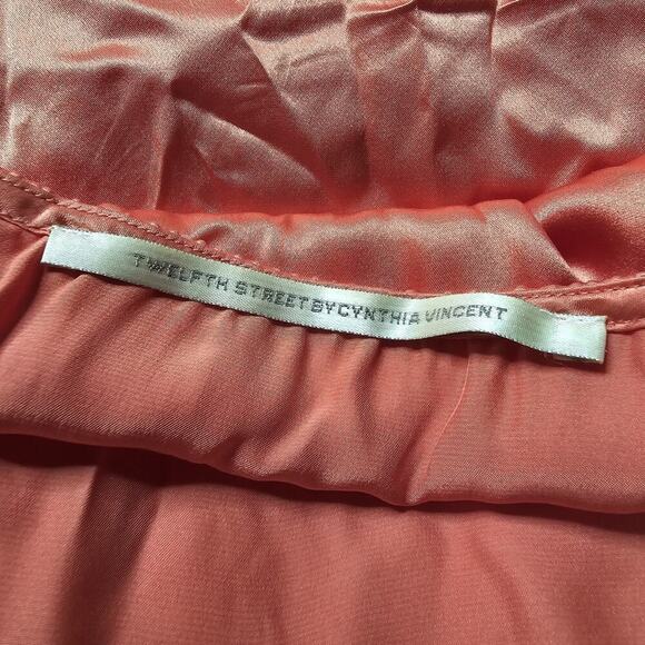 Twelfth Street By Cynthia Vincent 100% Silk Slip A Line Dress Size Small - Picture 7 of 13